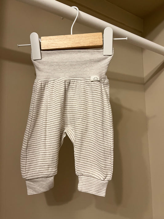 Mjukis byxor randiga beige stl 50 (0-1 mån) - H&M