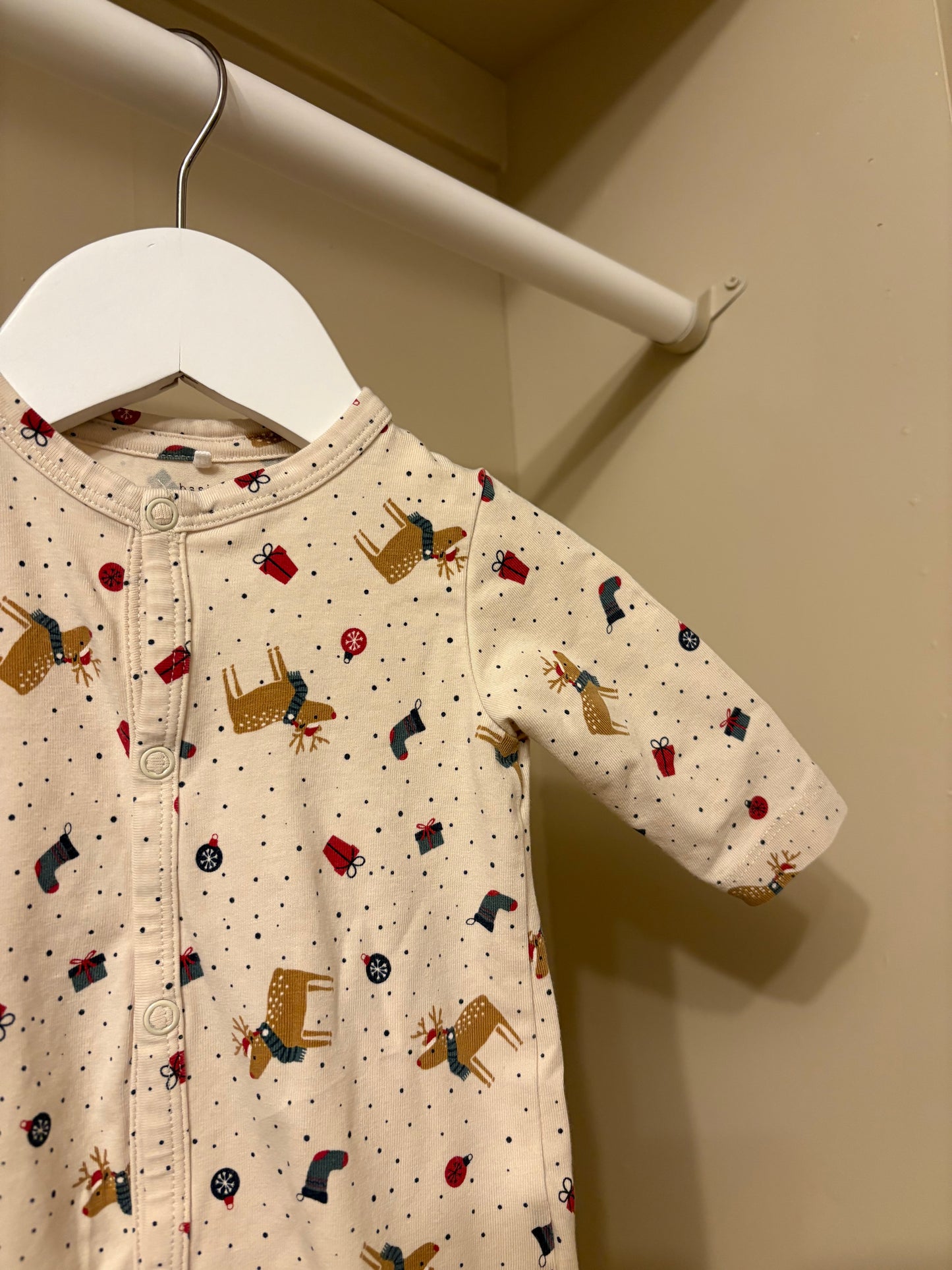 Pyjamas krämvit stl 56 (1-2 mån) - Name it