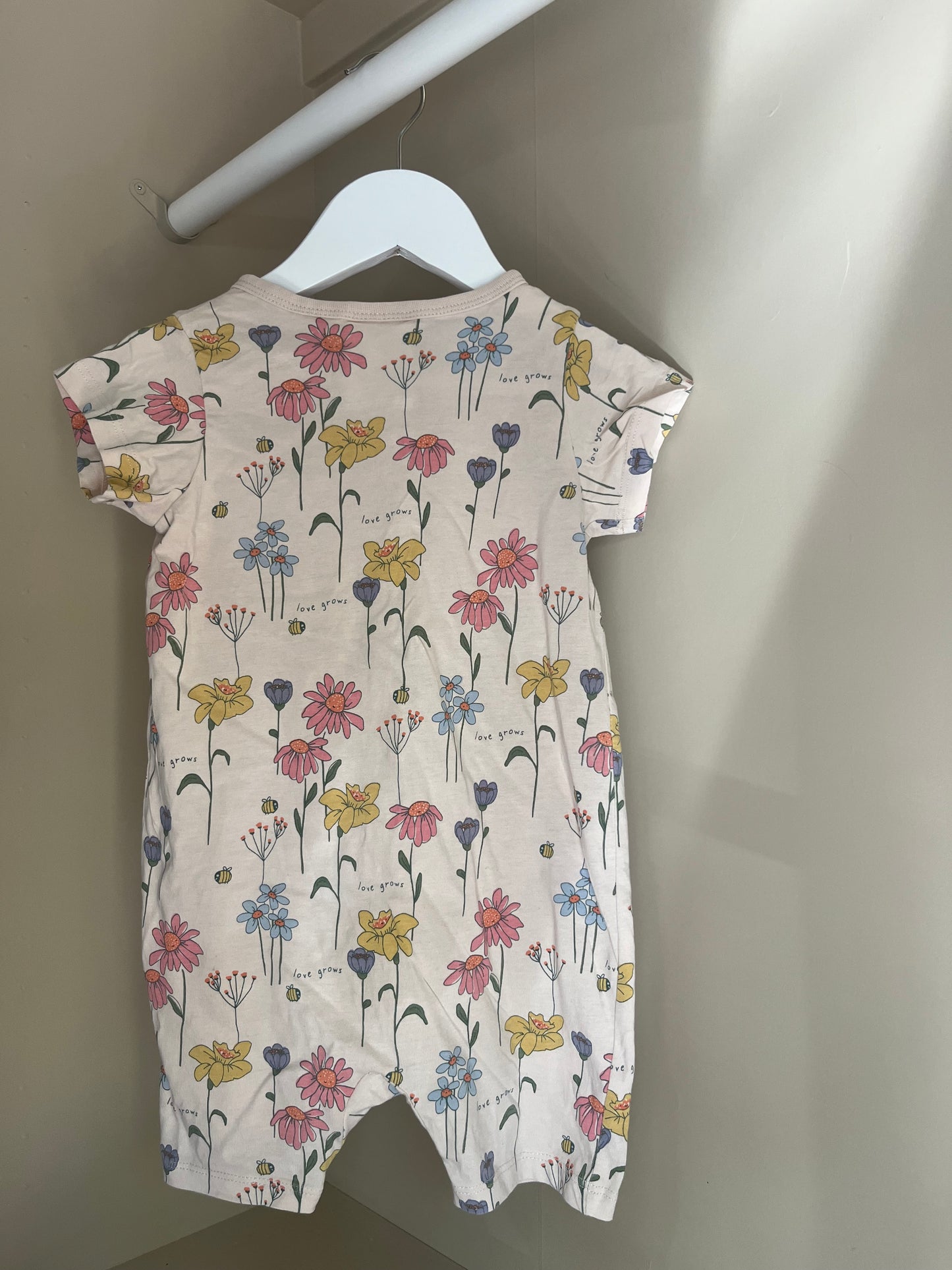Pyjamas blommor stl 80 (9-12 mån) - H&M