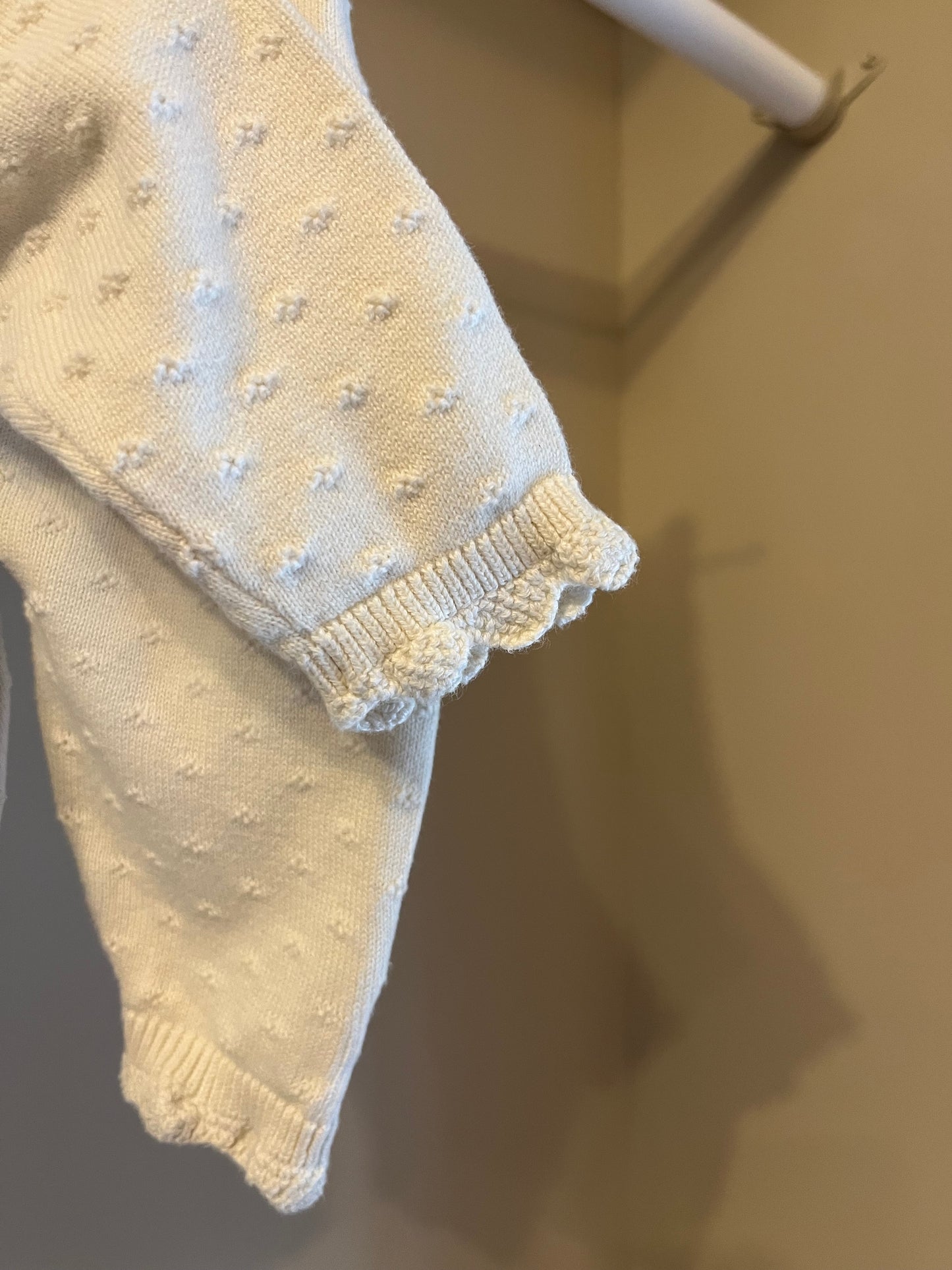Stickat set vitt stl 62 (2-4 mån) - H&M