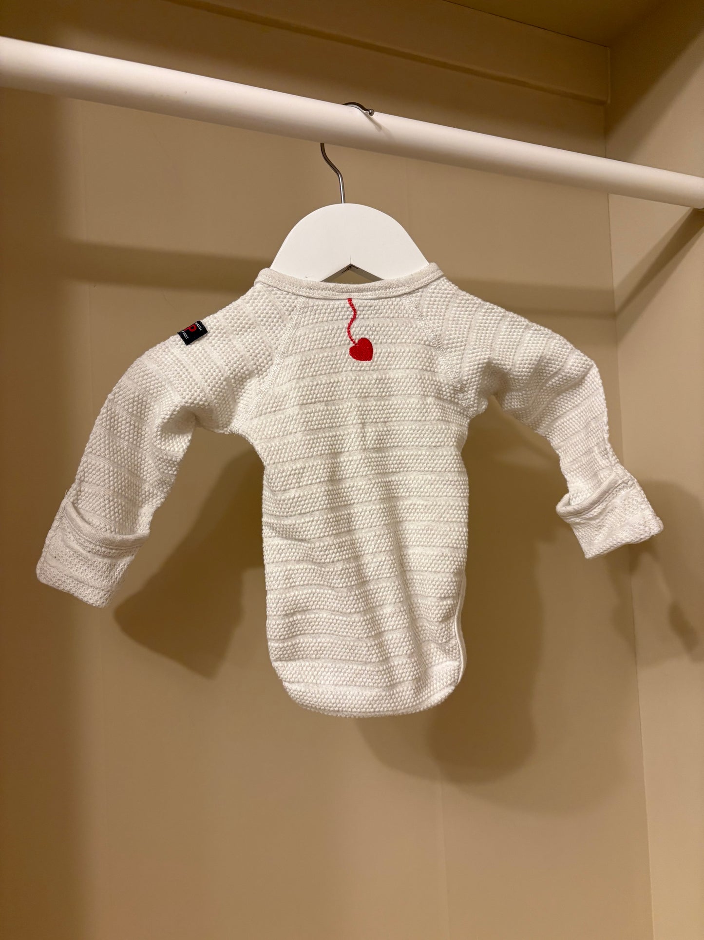 Body vit ribbad stl 50 - Polarn O. Pyret