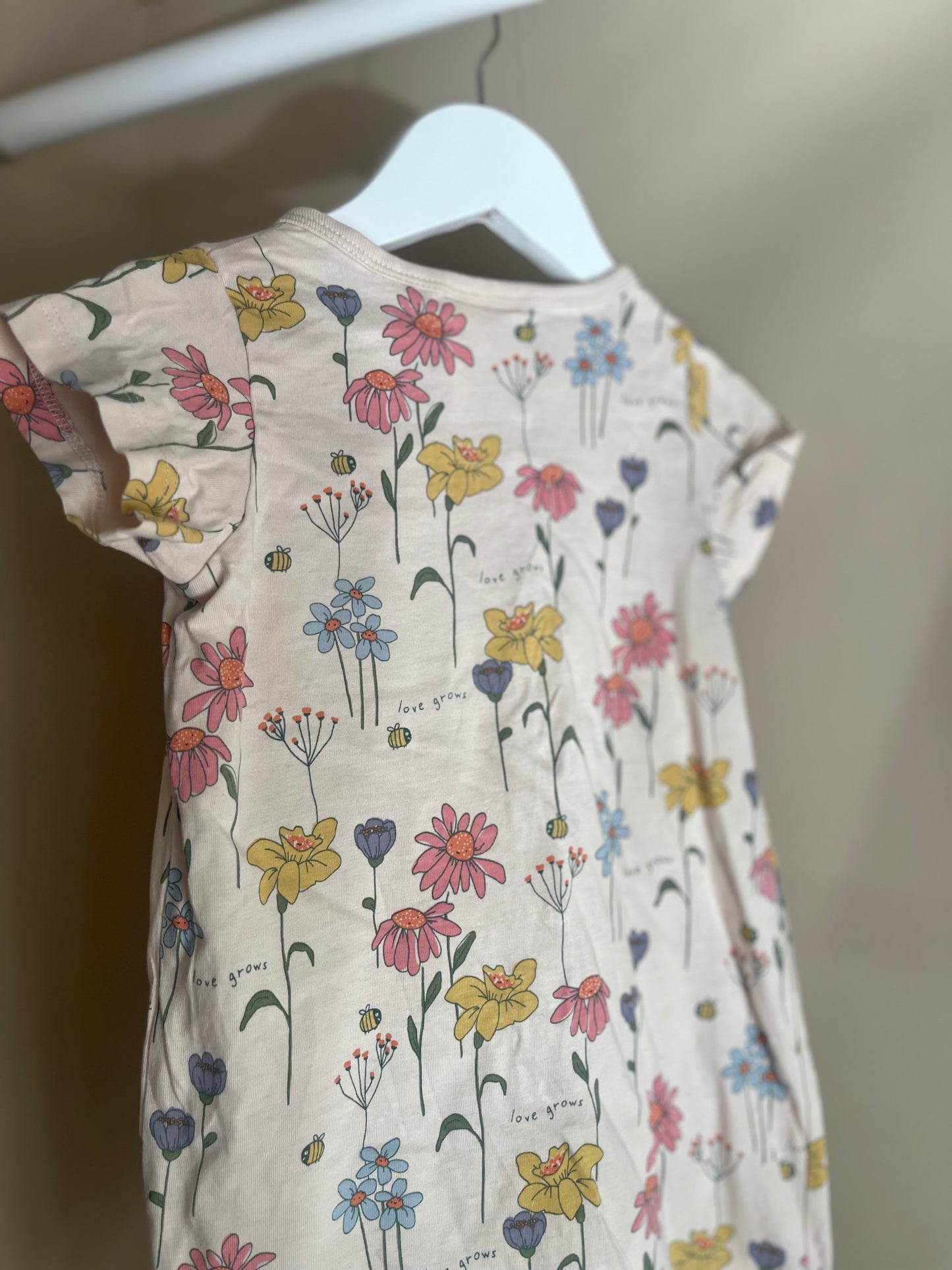 Pyjamas blommor stl 80 (9-12 mån) - H&M