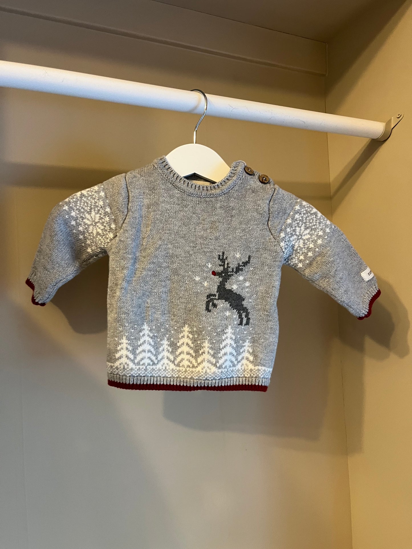 Stickad tröja vinter stl 56 (1-2 mån) - Newbie