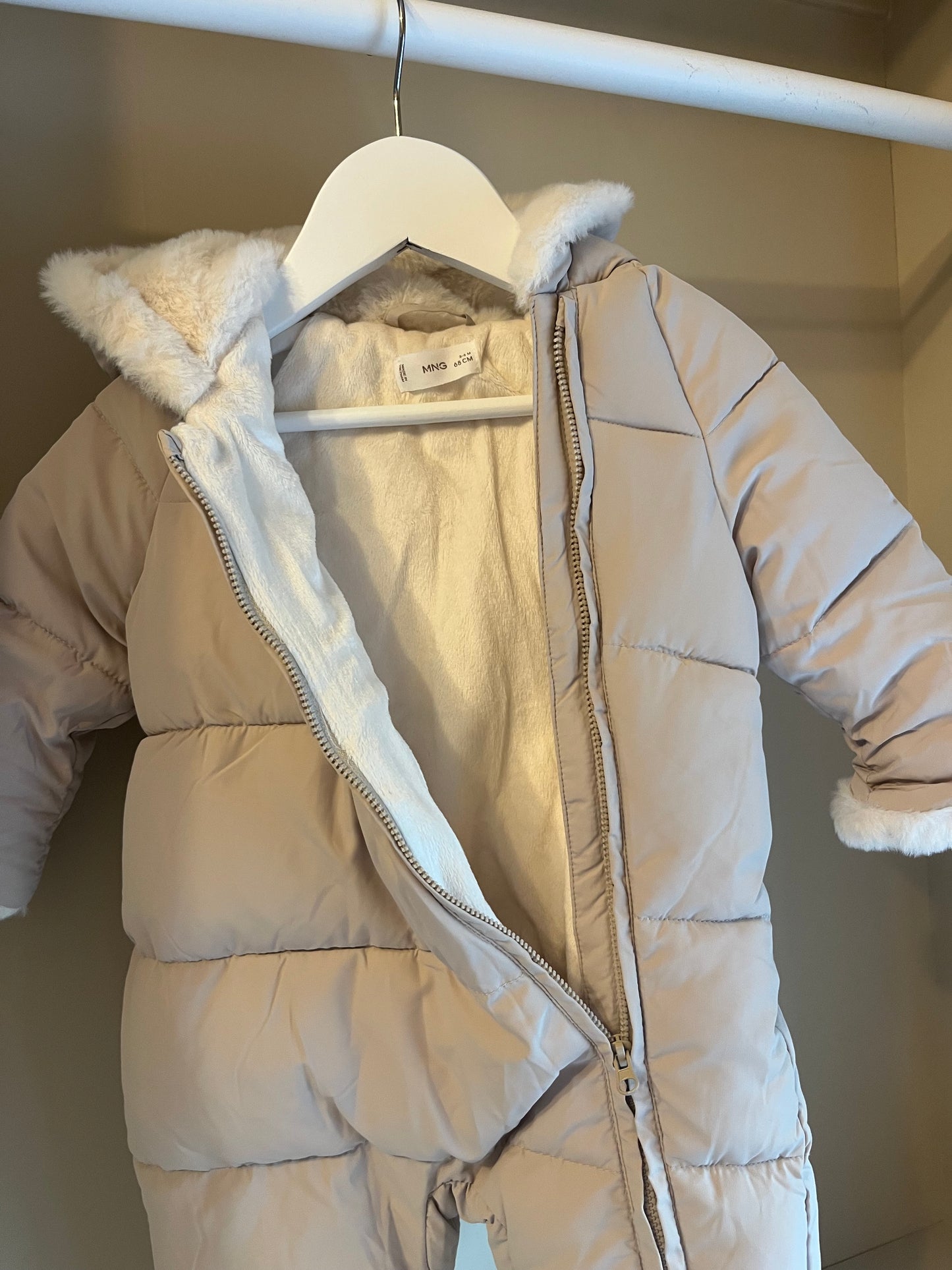 Overall beige stl 68 (4-6 mån) - Mango
