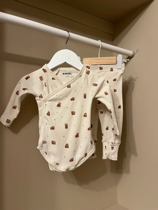 set body+byxa björnar stl 68 (4-6 mån) - Rikiki