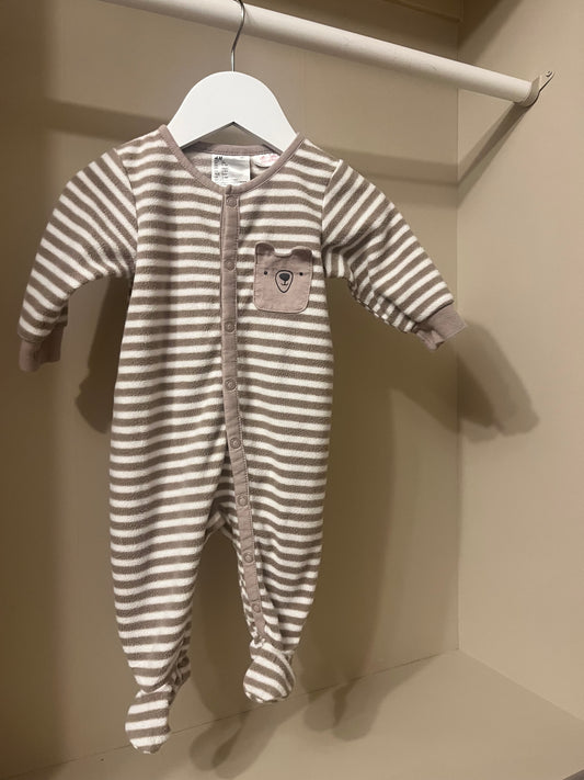 Pyjamas Fleece randig stl 62 (2-4 mån) - H&M
