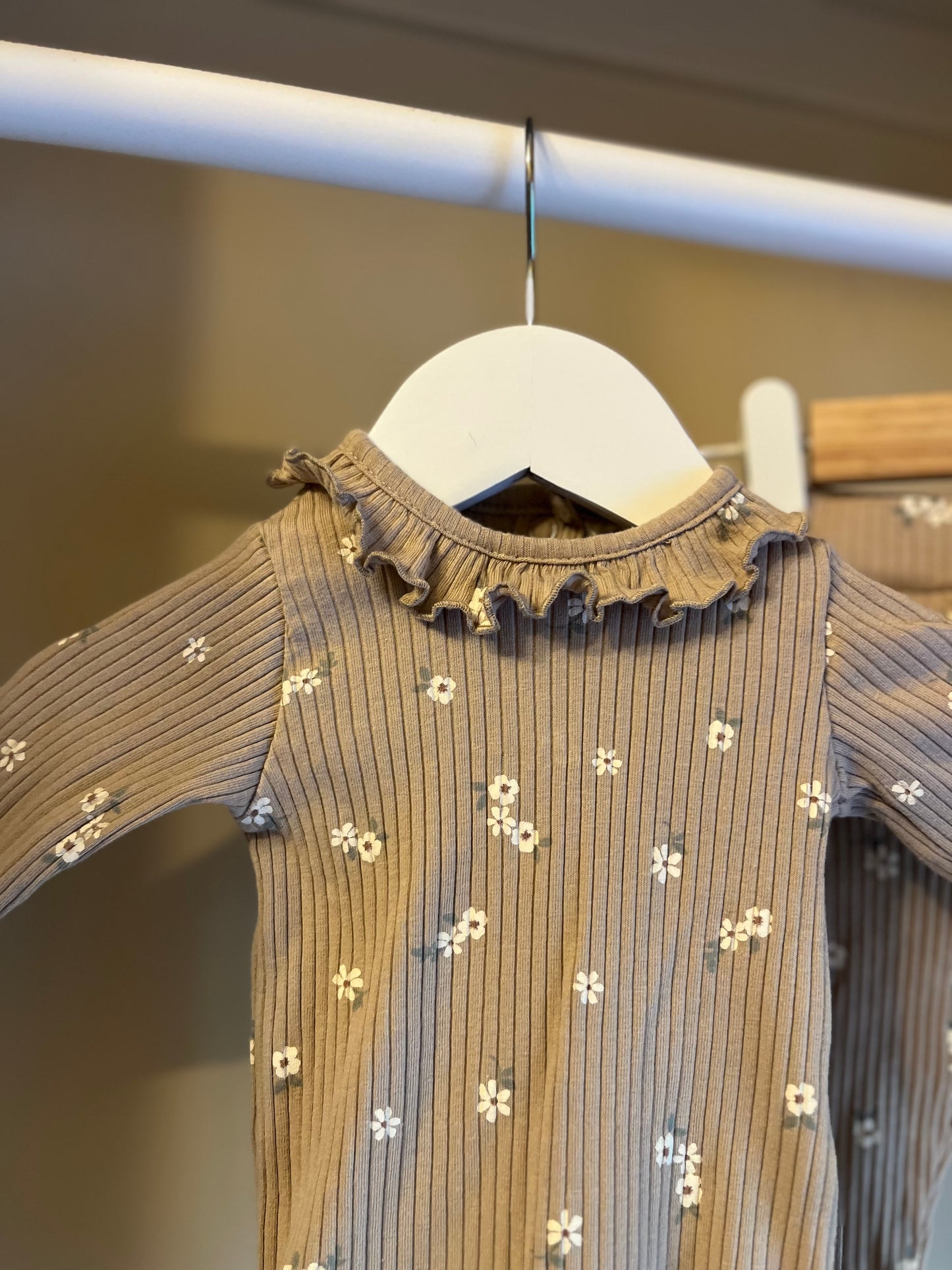 Set Beige/brunt med blommor stl 56 (1-2 mån) - Kappahl