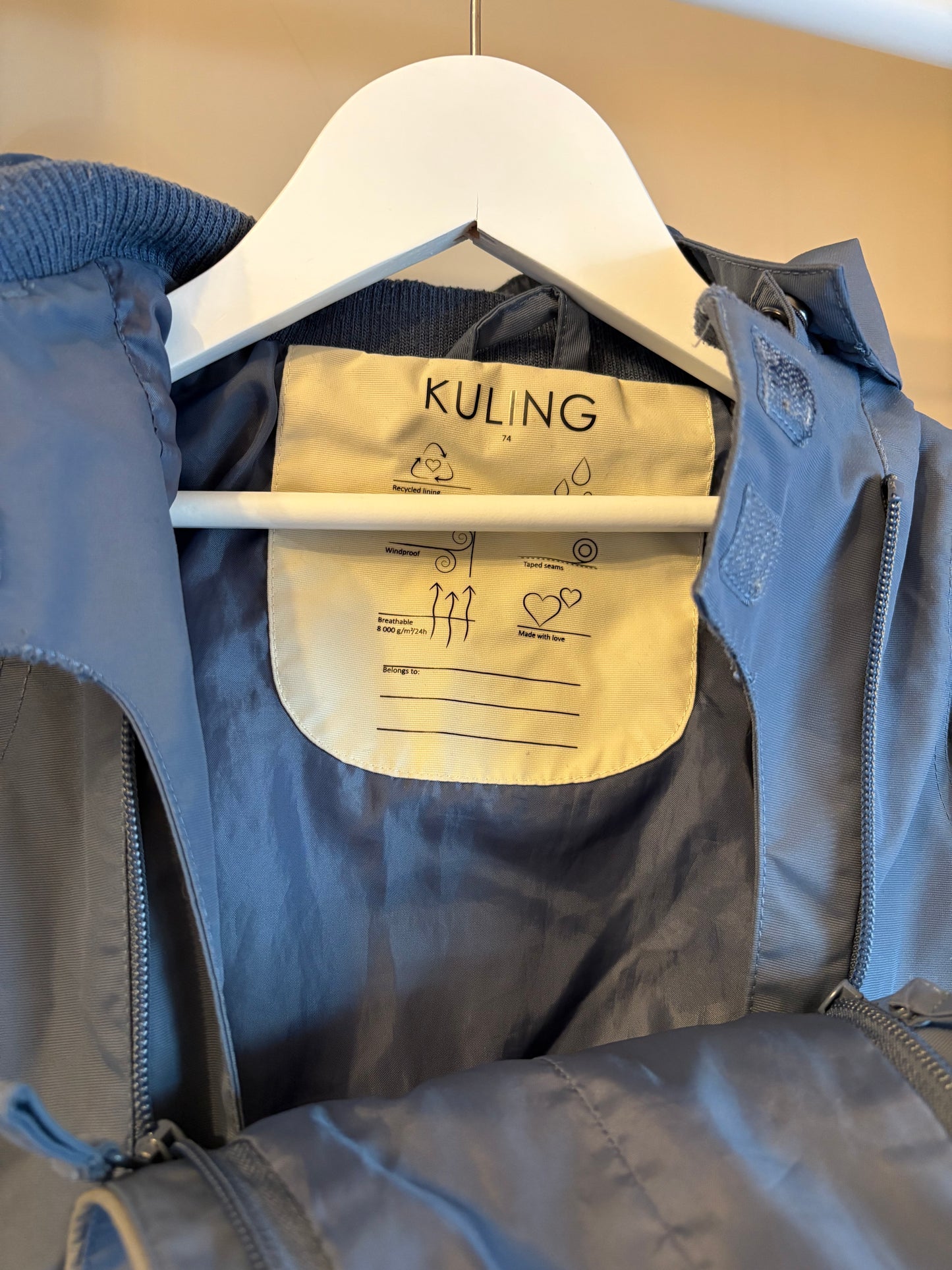 Skaloverall blå stl 74 - kuling