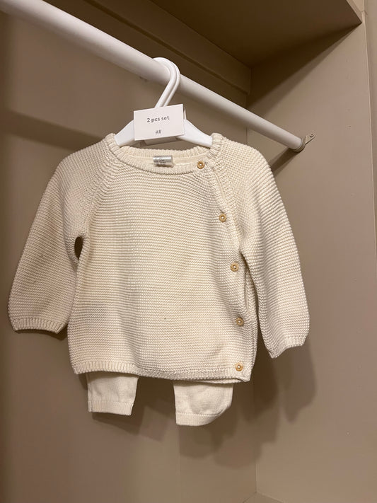 Stickat Set tröja & byxa stl 62 (2-4 mån) - H&M (nytt)