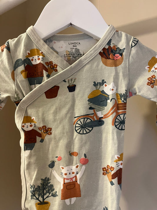 Body grön kaninmönster stl 62 (2-4 mån) - Lindex