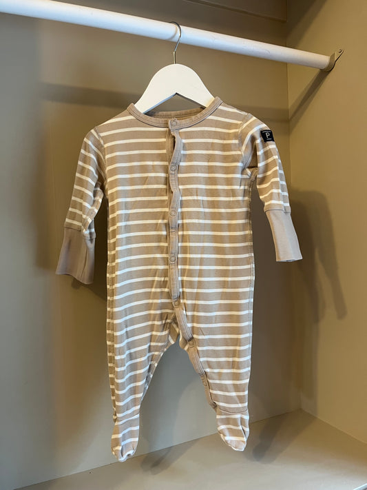 Pyjamas beige randig stl 62/68 - Polarn O. Pyret
