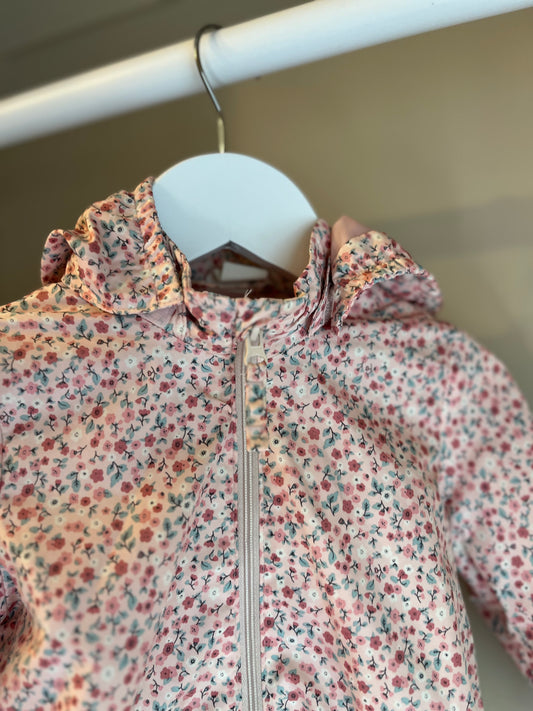 Jacka rosa med blommor stl 68 (4-6 mån) - H&M