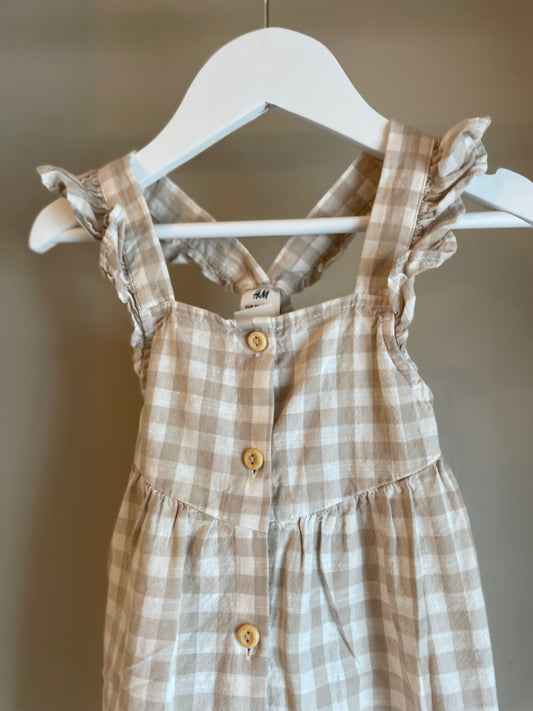 Hängselklänning rutig stl 86 (12-18 mån) - H&M