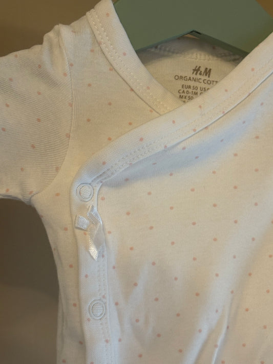 Body omlott rosa prickar stl 50 (0-1 mån) - H&M