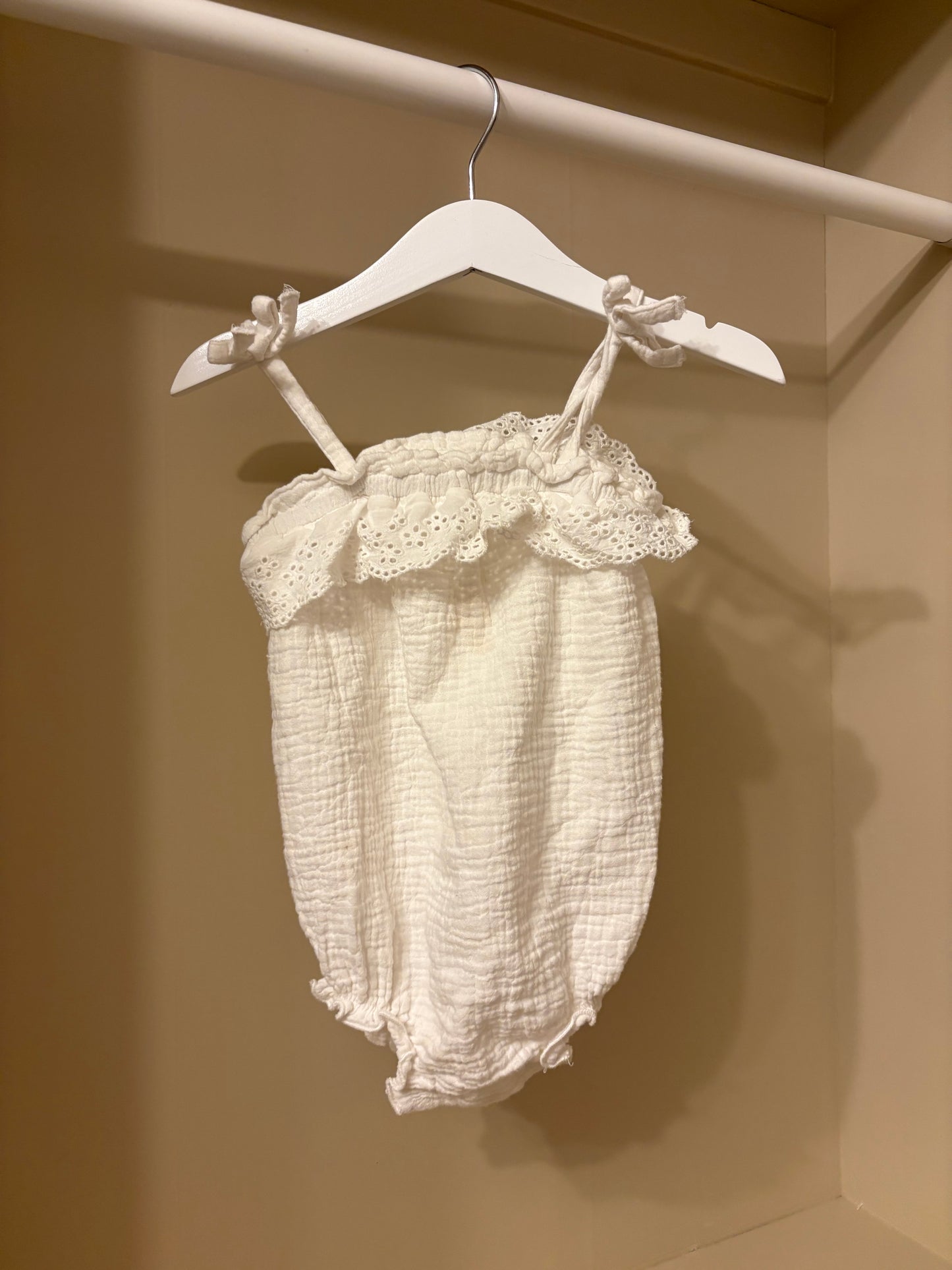 Jumpsuit linne i muslin stl 74 (6-9 mån) - Kappahl