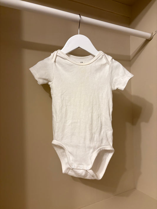 Kortärmad body vit stl 80 (9-12 mån) - H&M