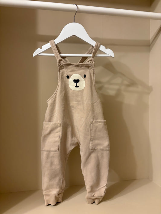 Hängselbyxor beige stl 80 (9-12mån) - Lindex