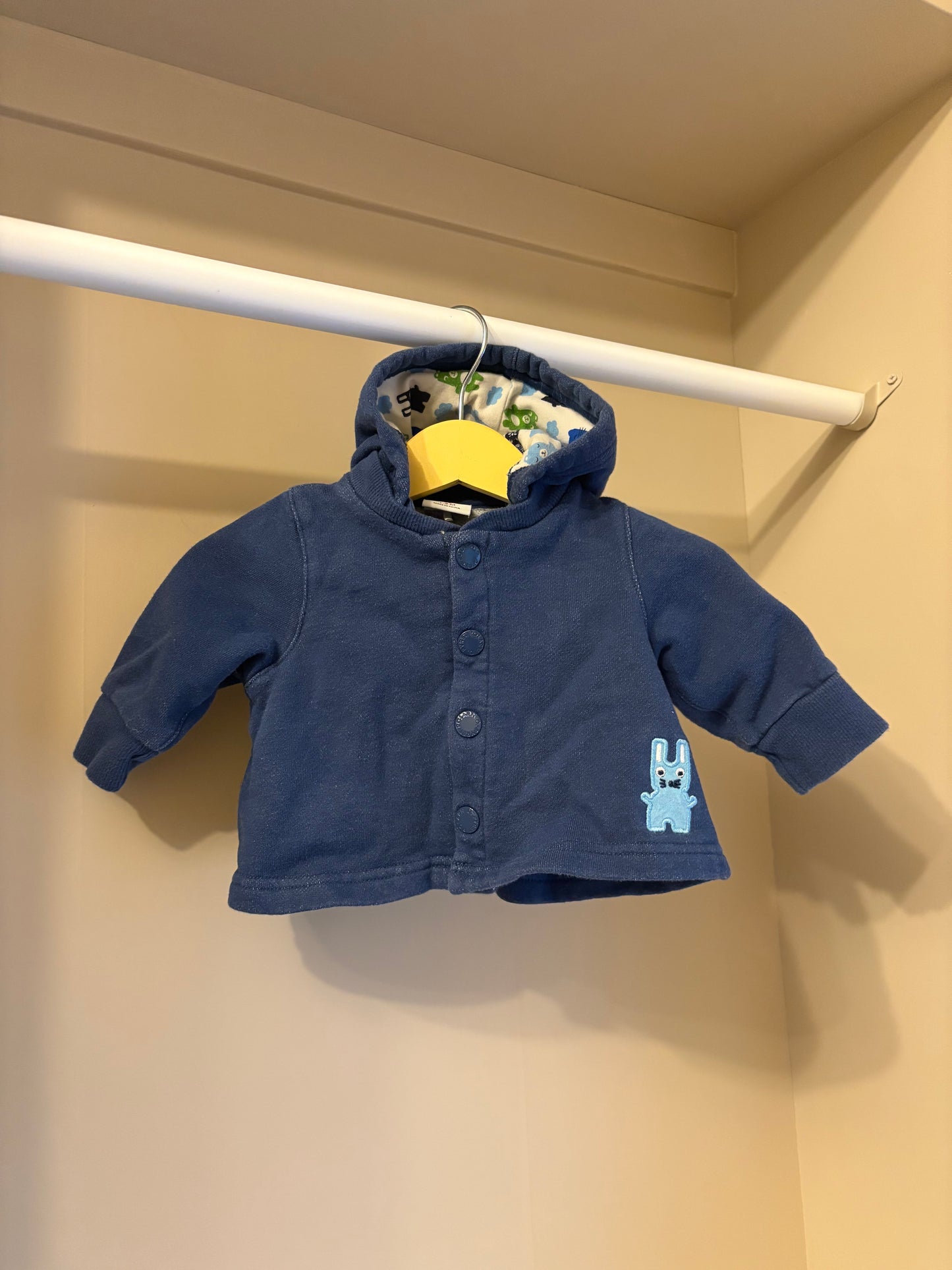 Luvtröja blå stl 56 (1-2 mån) - Polarn O. Pyret