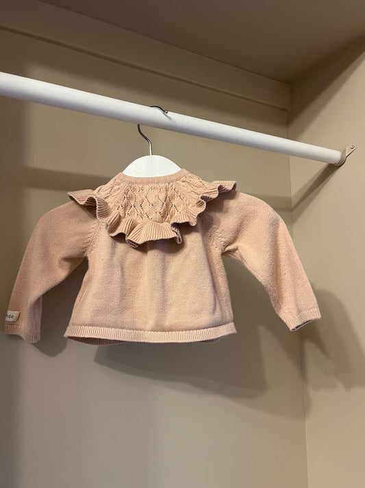 Stickad kofta rosa stl 62 (2-4 mån) - Newbie