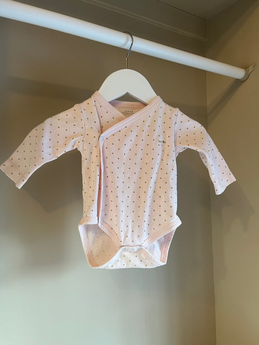 Body rosa/guld prickar stl 50/56 - Livly