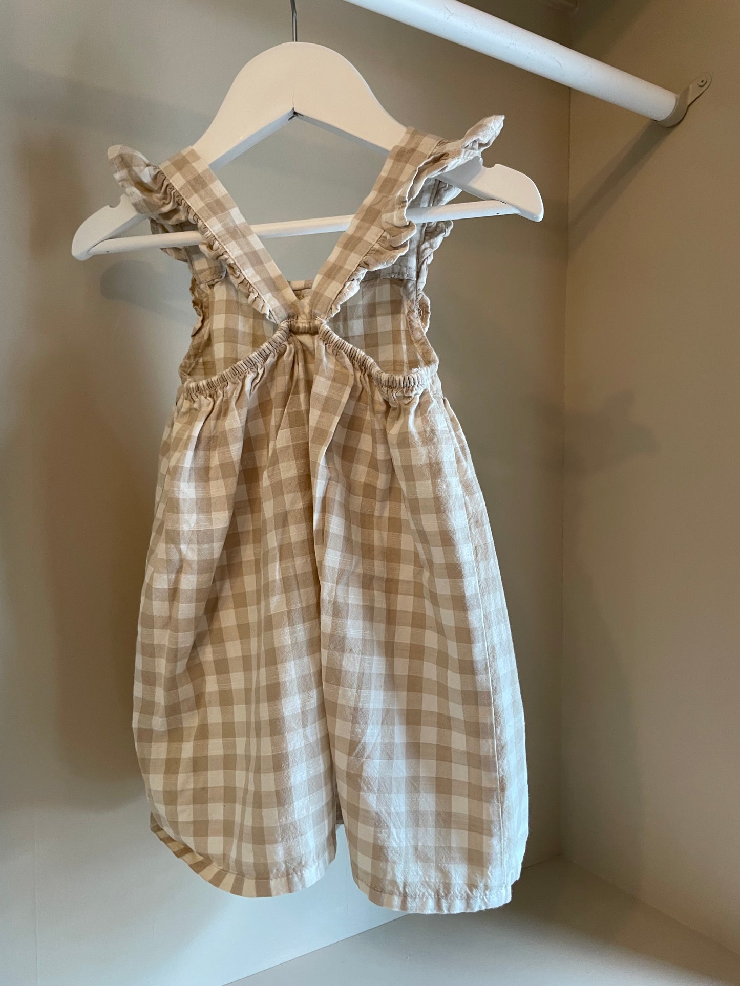 Hängselklänning rutig stl 86 (12-18 mån) - H&M