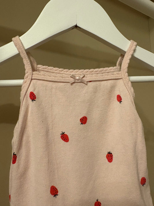 Body linne rosa med jordgubbar stl 68 (4-6 mån) - H&M