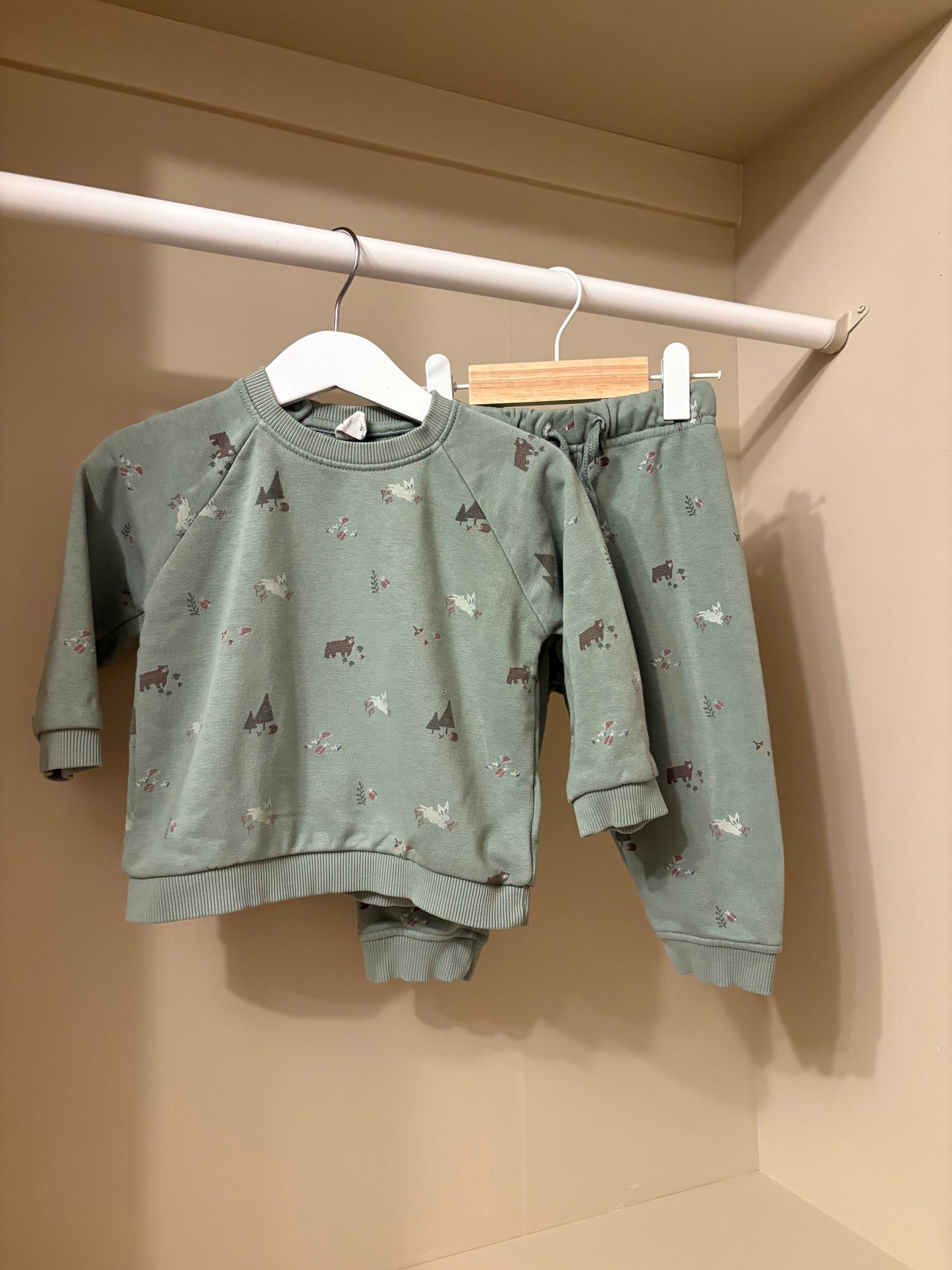 Grönt mjukis set djur stl 80 - Åhléns