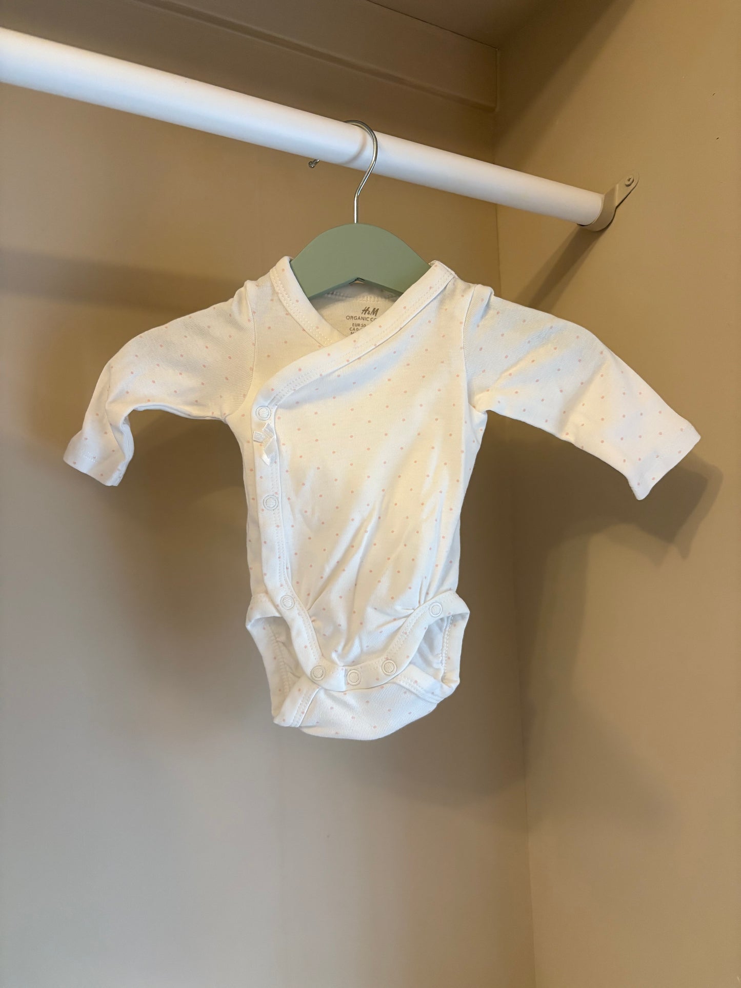 Body omlott rosa prickar  stl 50 (0-1 mån) - H&M