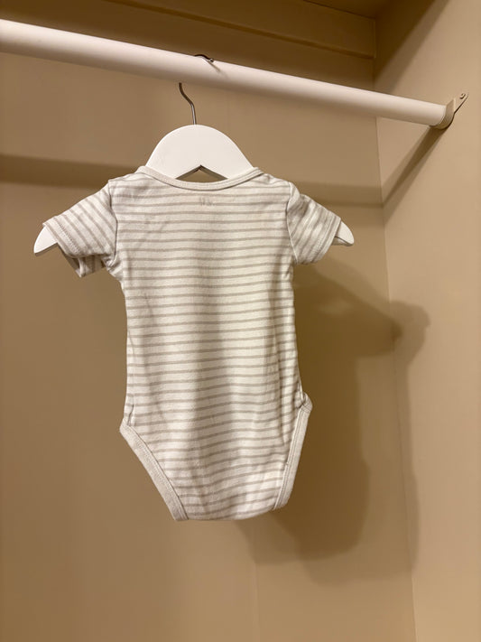 Kortärmad body randig stl 56 - H&M