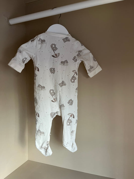 Pyjamas björnar m fötter stl 56 (1-2 mån) - Kappahl