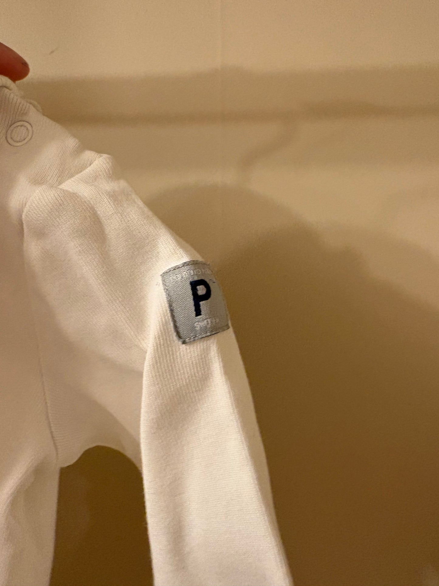 Body vit med krage stl 80 (9-12 mån) - Polarn O. Pyret