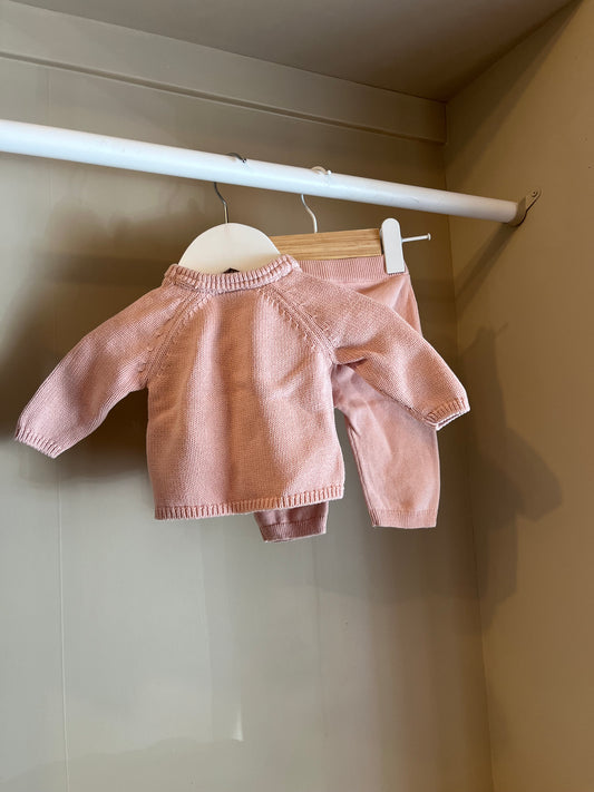 Stickad set Rosa stl 50 (0-1 mån) - H&M