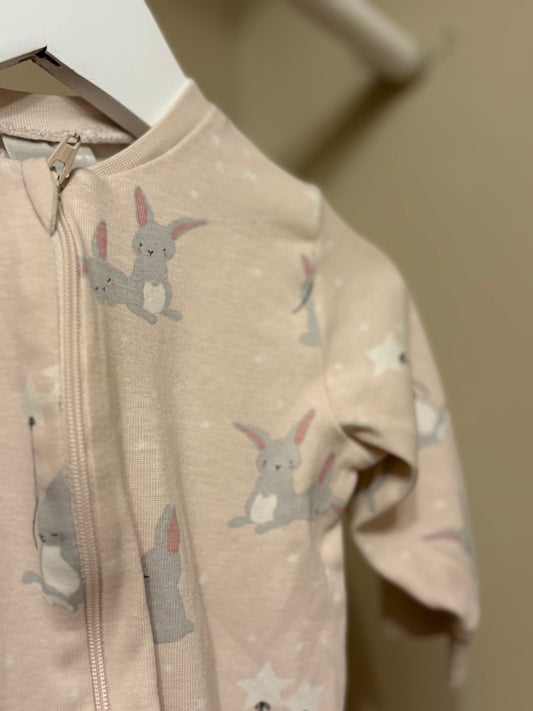 Pyjamas rosa m kaniner stl 62/68 - Kappahl