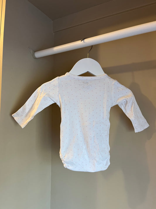 Body vit, rosa prickar stl 56 (1-2 mån) - H&M