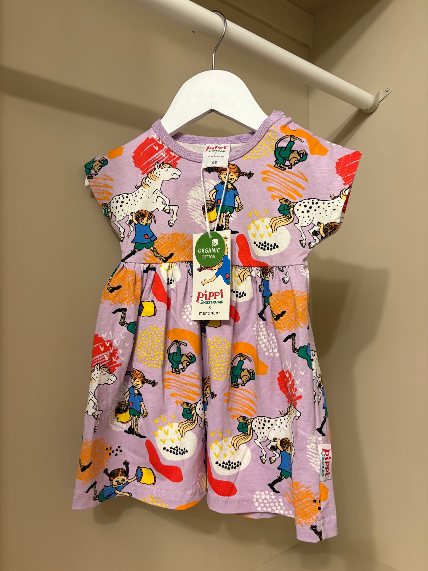 Pippi klänning ny stl 68 (4-6 mån) - Martinexab