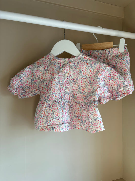 Set blus & shorts stl 68 (4-6 mån) - H&M adorables