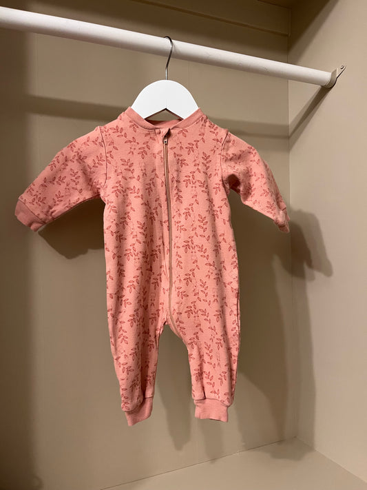 Pyjamas med bladmönster stl 62 (2-4 mån) - Pippi