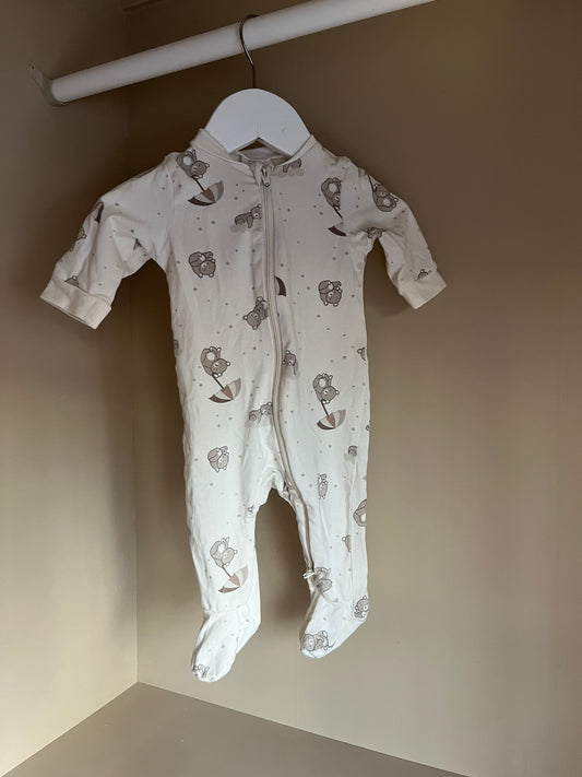 Pyjamas björnar m fötter stl 56 (1-2 mån) - Kappahl