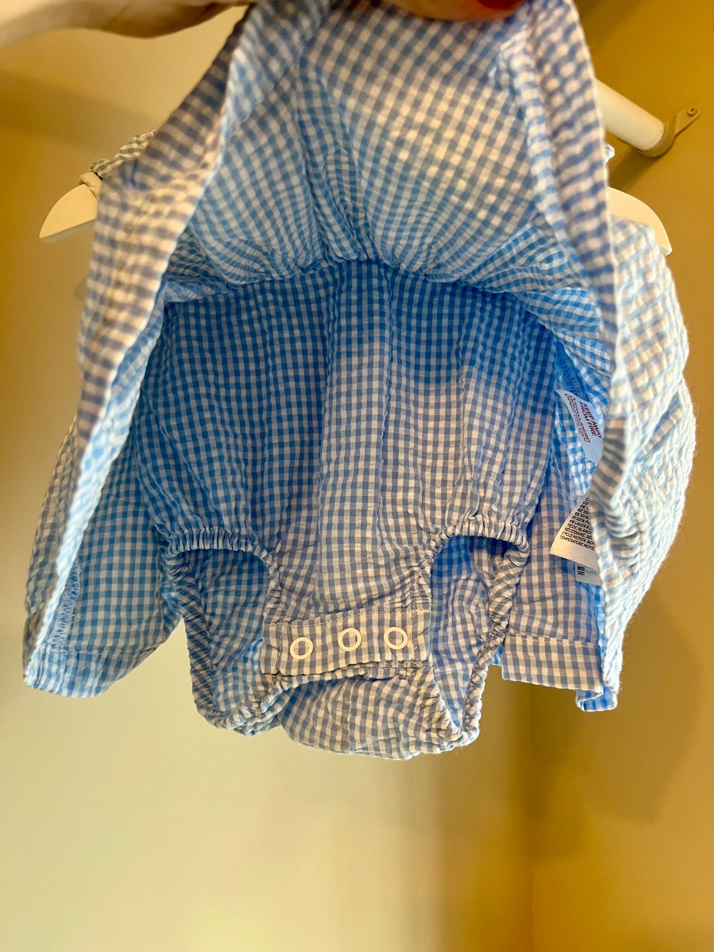 Klänning blå, vit rutigt mönster stl 50 (0-1 mån) - H&M