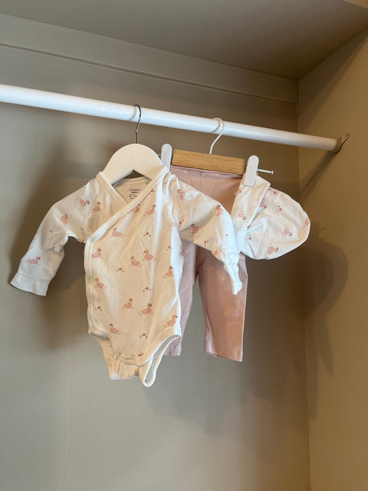 Set rosa/vit stl 56 (1-2 mån) - Lindex