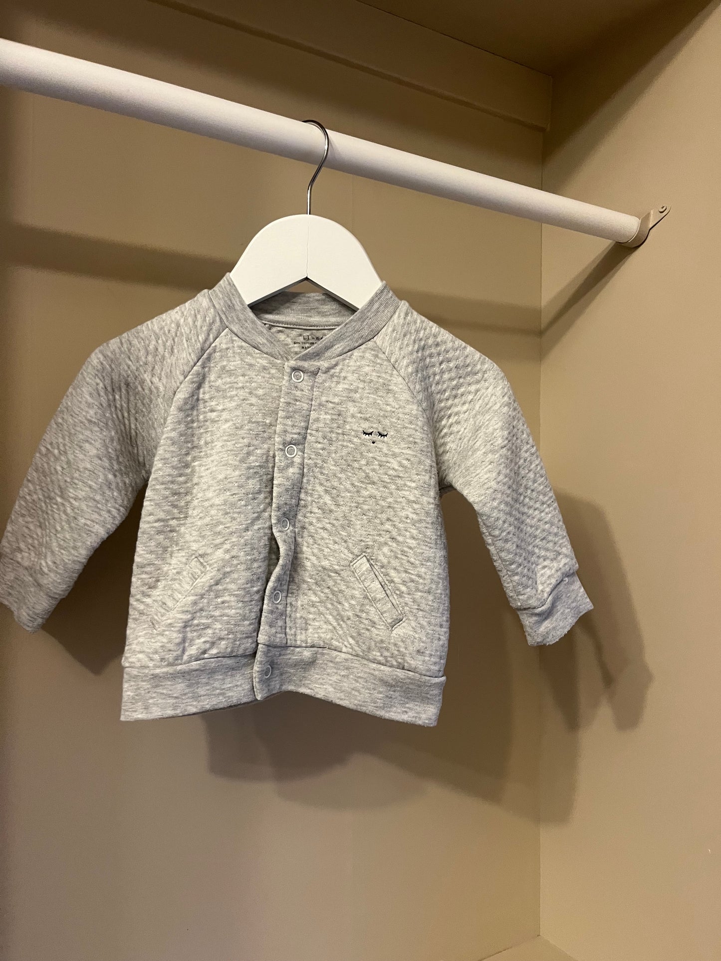 Bomber kofta grå stl 62/68 - Livly