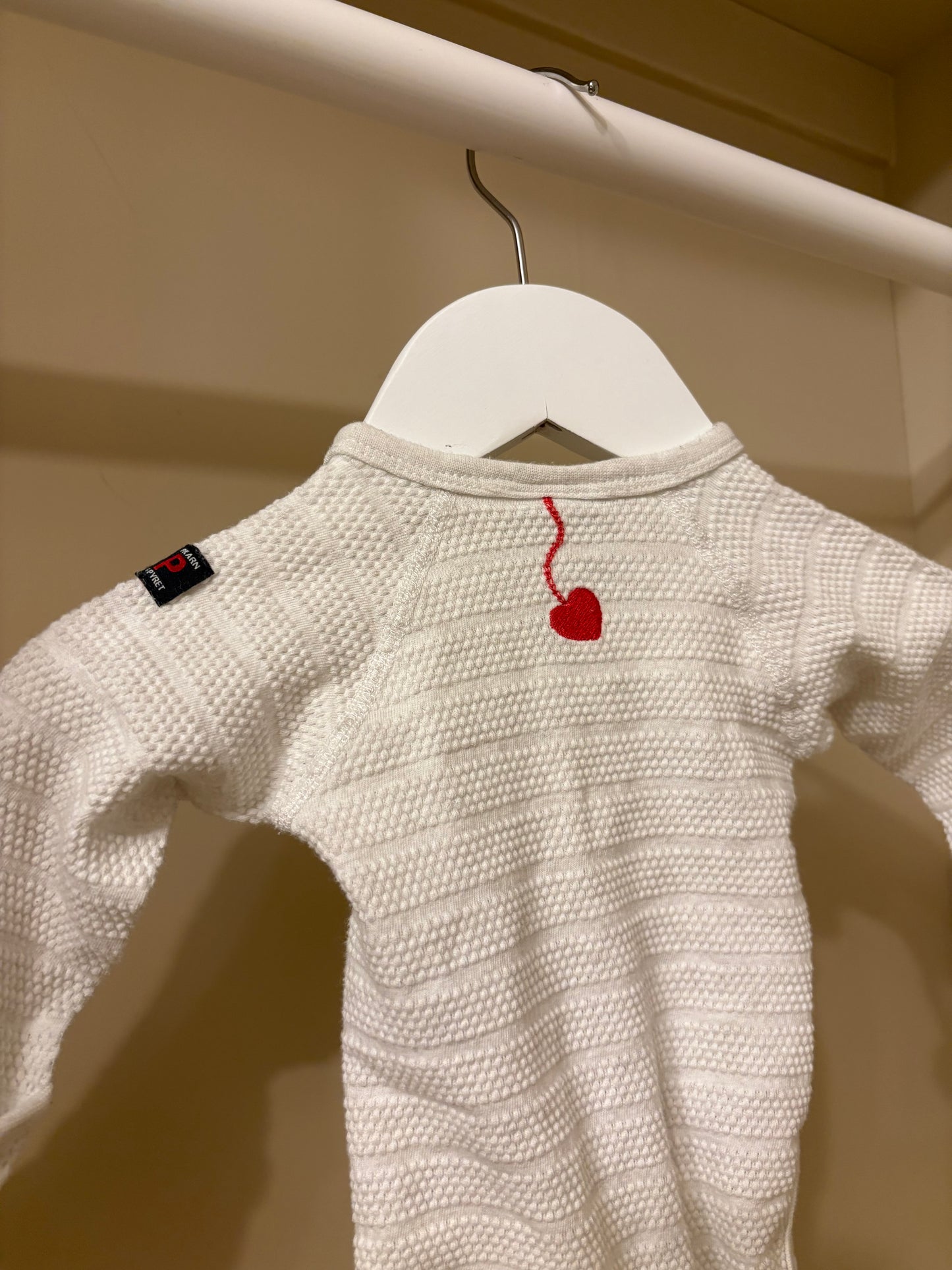 Body vit ribbad stl 50 - Polarn O. Pyret