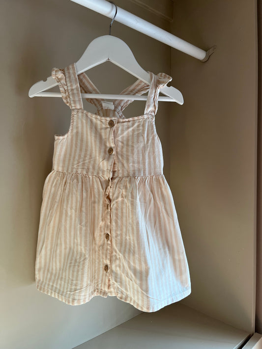 Hängselklänning randig stl 80 (9-12 mån) - H&M