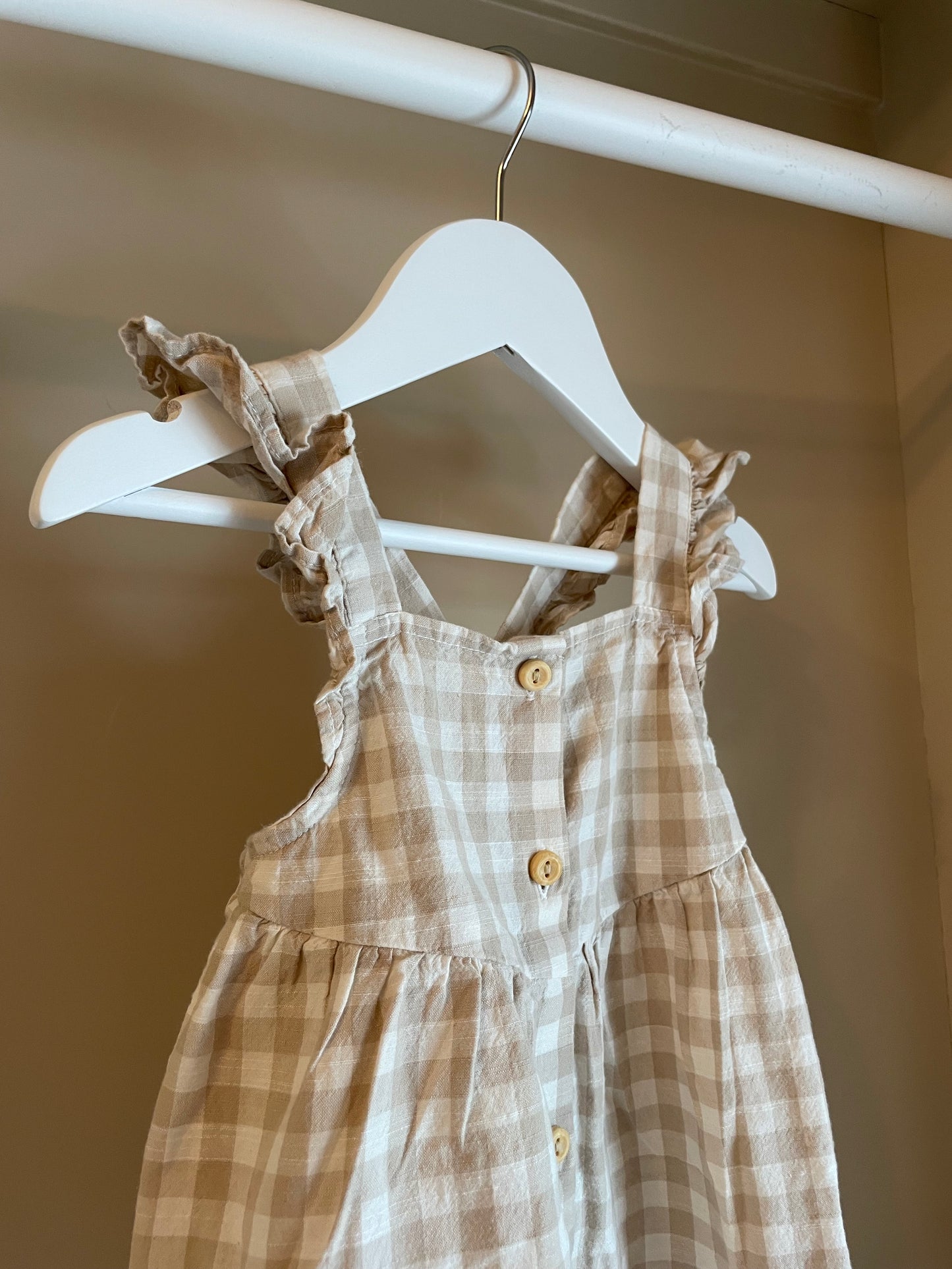 Hängselklänning rutig stl 86 (12-18 mån) - H&M