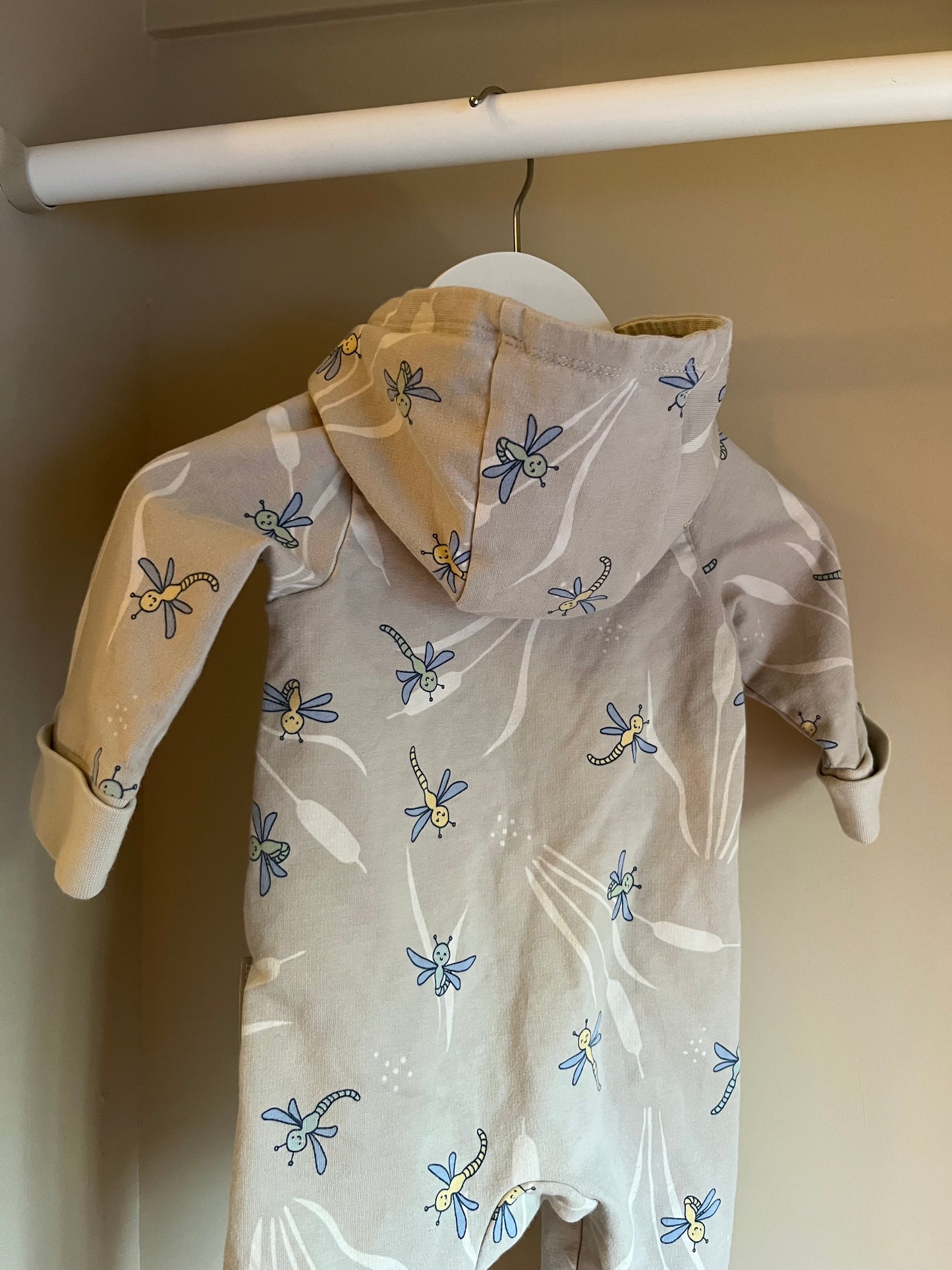 Sweatshirtoverall med luva stl 56 (1-2 mån)