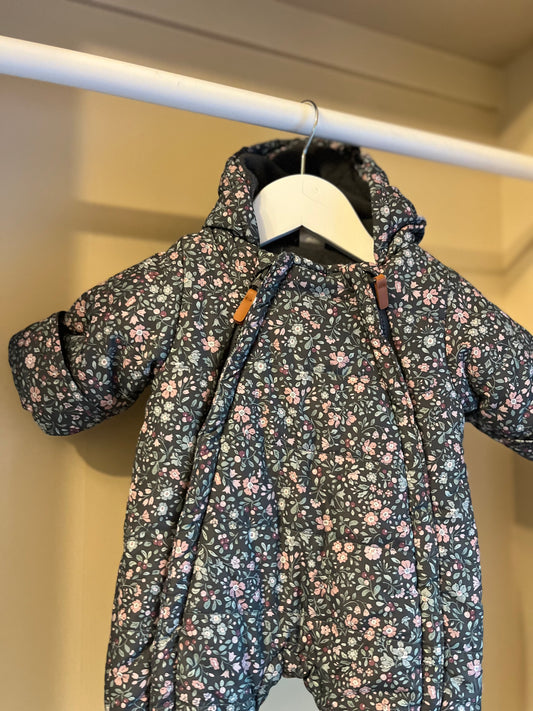 Overall blå/lila blommig stl 50 (0-1 mån) - H&M