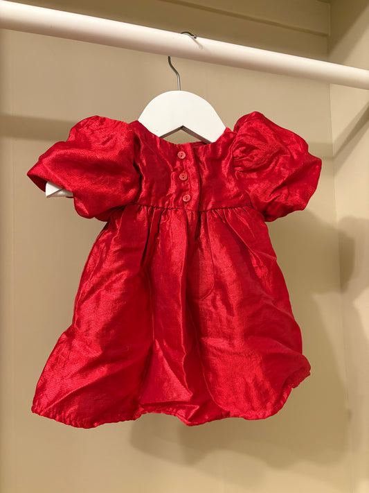 Julklänning röd rosett stl 56 (1-2 mån) - Kappahl