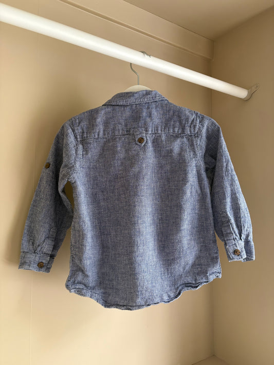 Skjorta blå stl 104 (3-4 år) - Zara