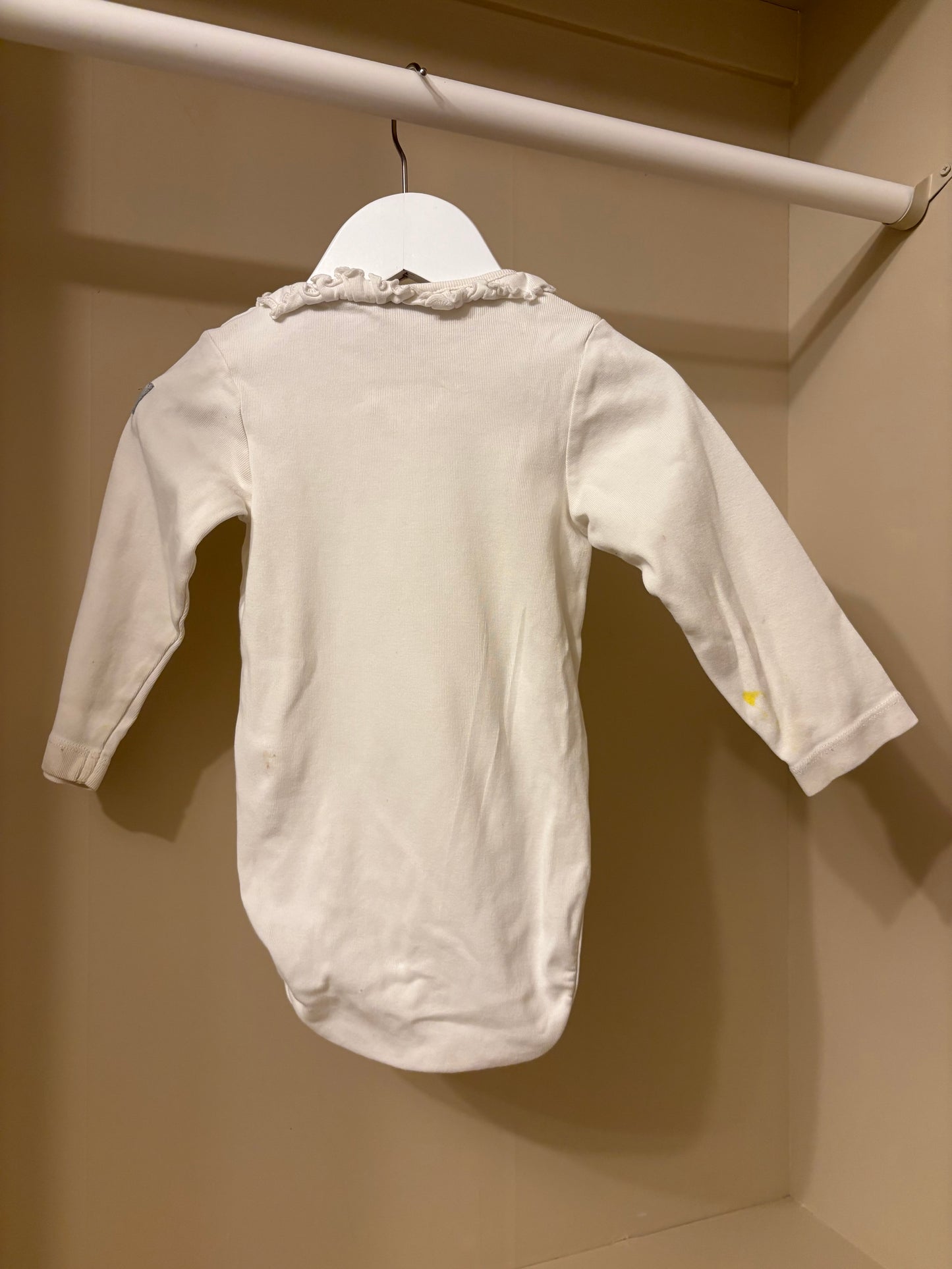 Body vit med krage stl 80 (9-12 mån) - Polarn O. Pyret