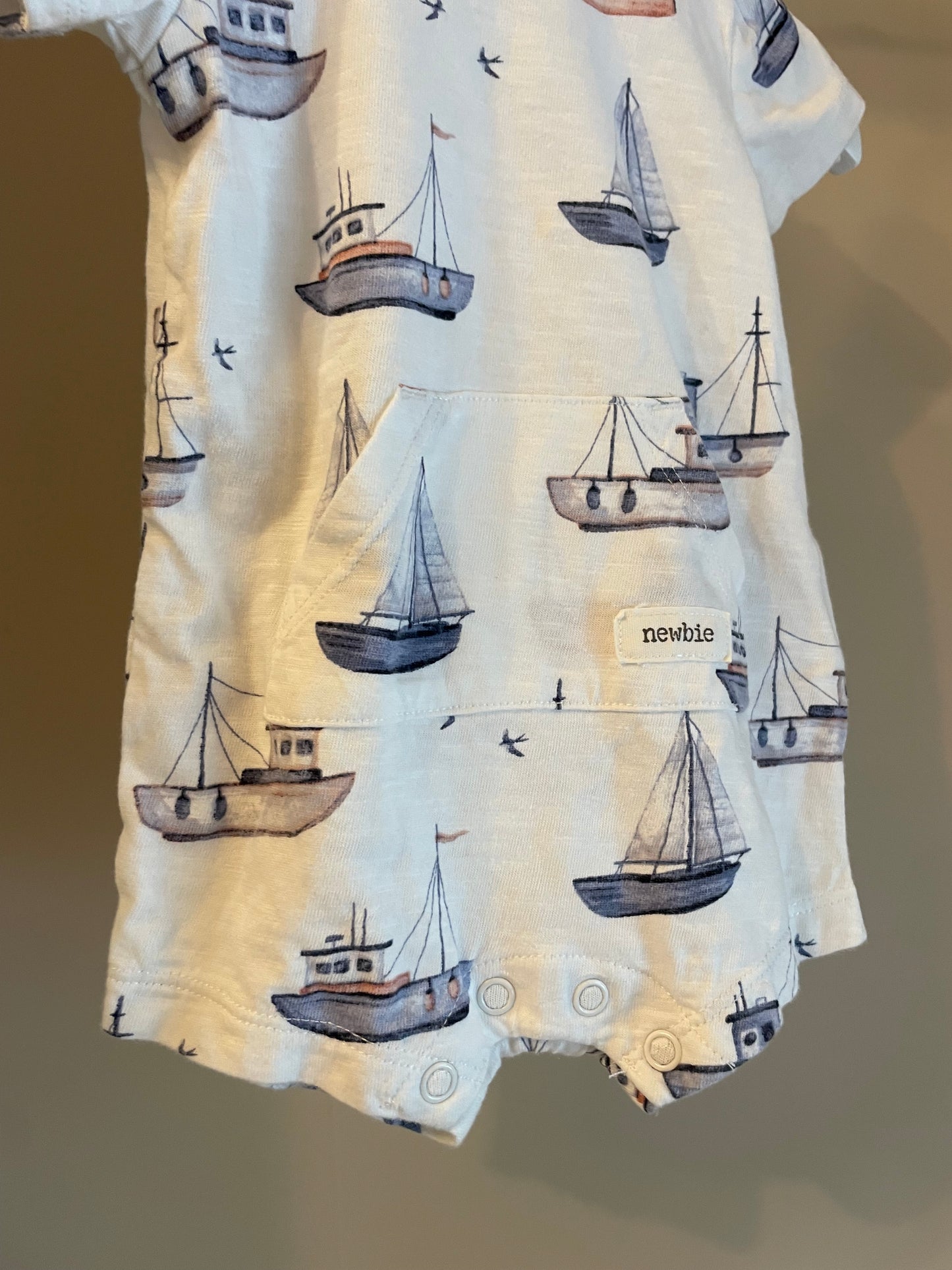 Pyjamas mönster båtar stl 56 (1-2 mån) - Newbie